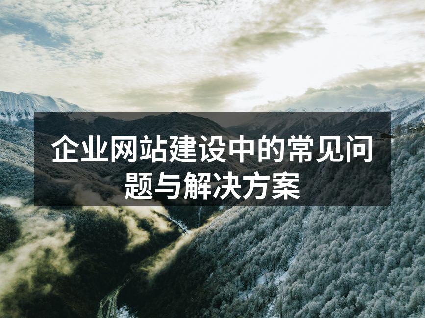 企业网站建设中的常见问题与解决方案