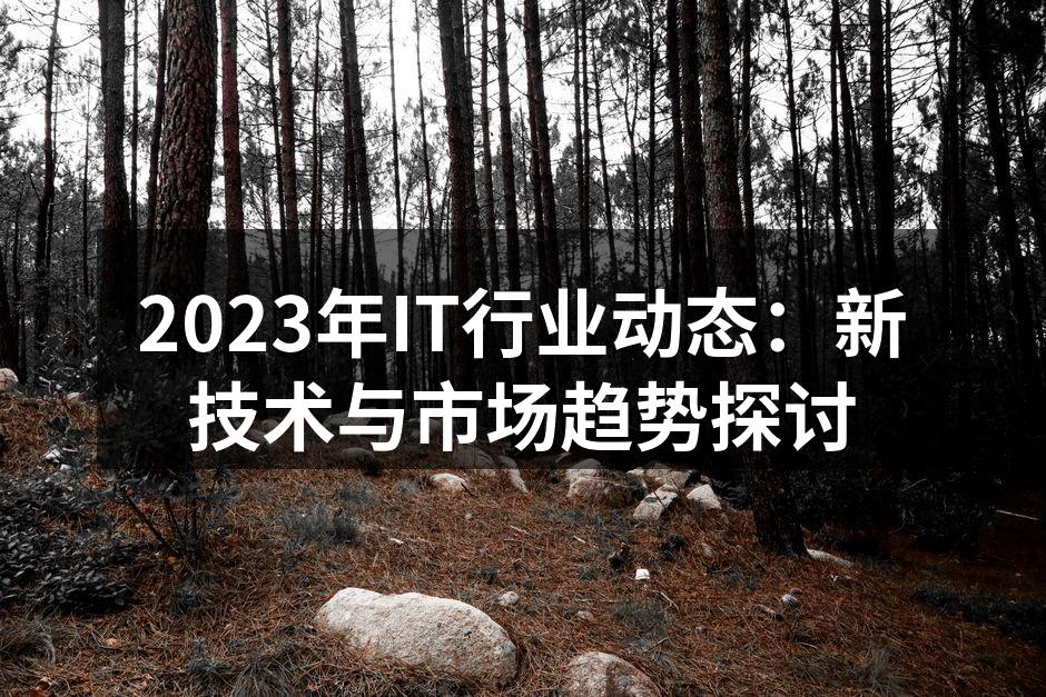 2023年IT行业技术趋势图