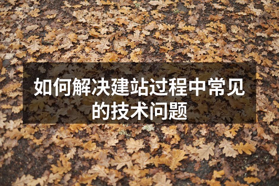 常见的建站问题汇总